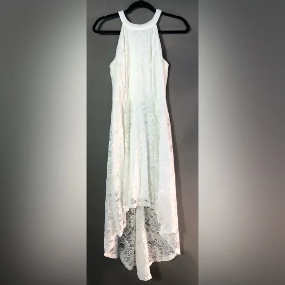 NWT Dressystar Halter Floral Hi-Lo Lace Party Dress Sz Medium - Picture 4 of 8